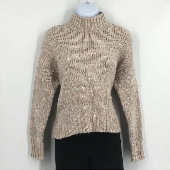 Slate and willow rent the runway nude and multi color turtle neck sweater - Picture 2 of 10